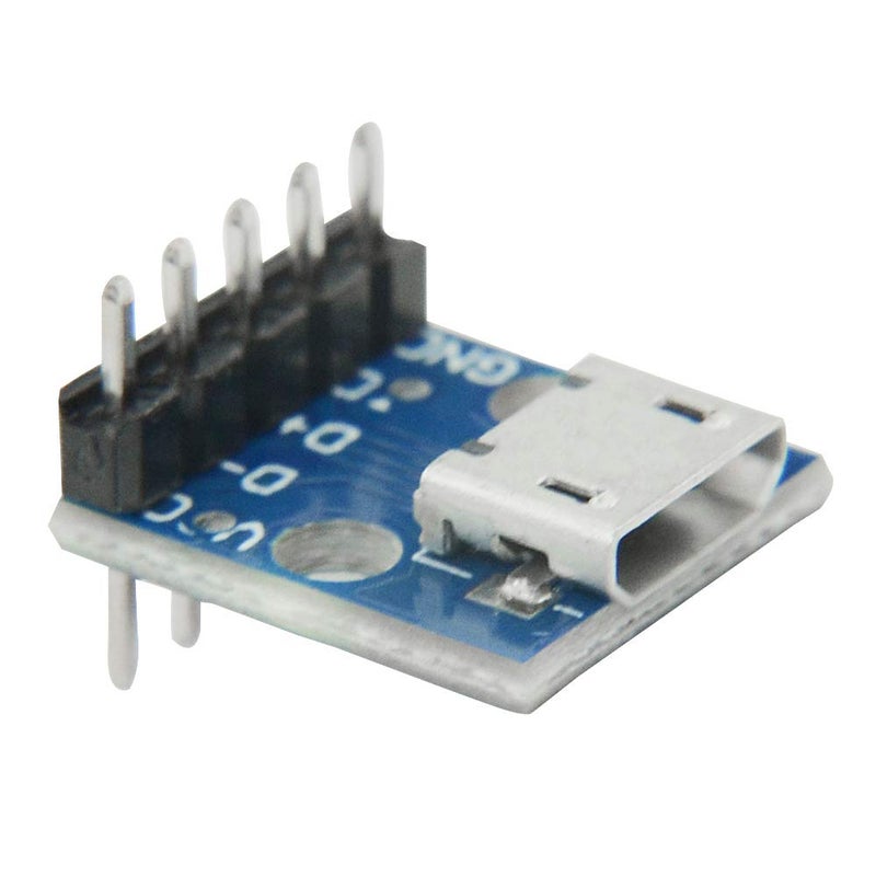WMYCONGCONG 20 PCS Micro USB Power Adapter 5-Pin Board 2.54mm 5V Breakout Module with Male Pin Header - Image 3